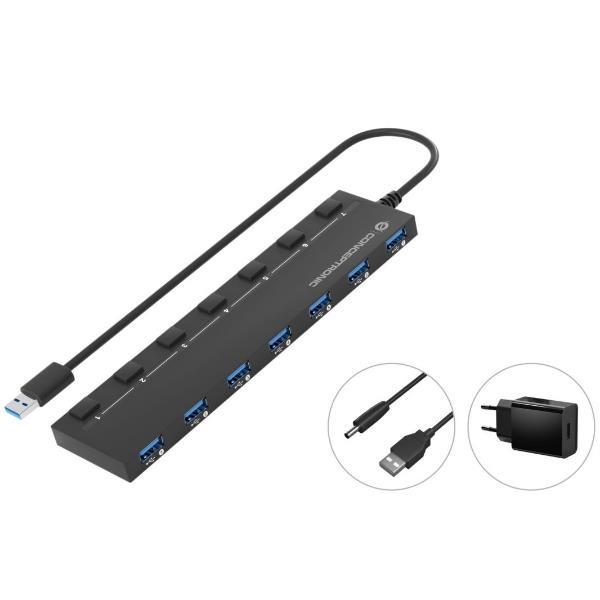 7-Port USB 3.0 HUB with Power Adapter 90cm …